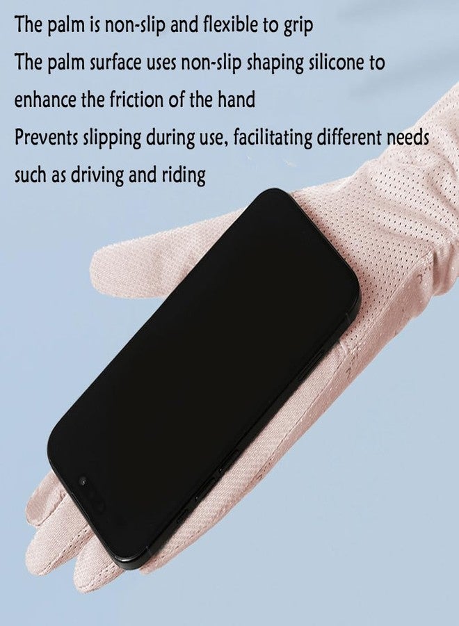 Wnddle Women Driving Gloves, Women UV Sun Protection Gloves, Touch Screen Non Slip Thin Breathable Lace Glove, for Driving, Outdoor Cycling (Pink) - Image 5